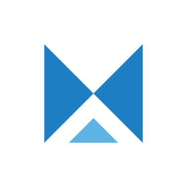 m ilk harf vektör logo simgesi