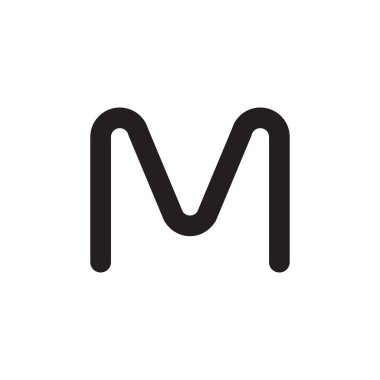 m ilk harf vektör logo simgesi