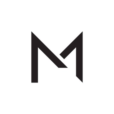m ilk harf vektör logo simgesi