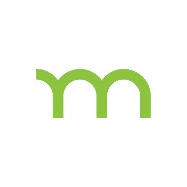 m ilk harf vektör logo simgesi