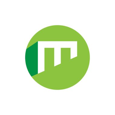 m ilk harf vektör logo simgesi