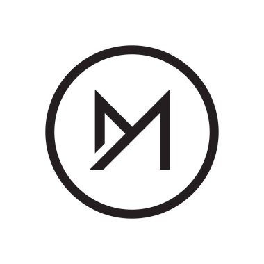 m ilk harf vektör logo simgesi