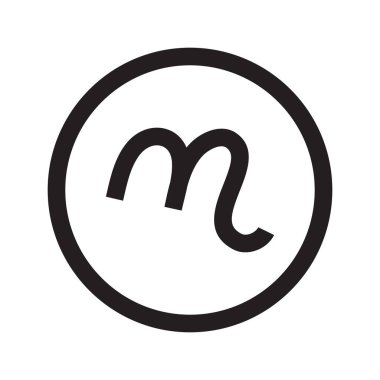 m ilk harf vektör logo simgesi