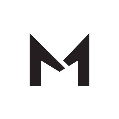 m ilk harf vektör logo simgesi