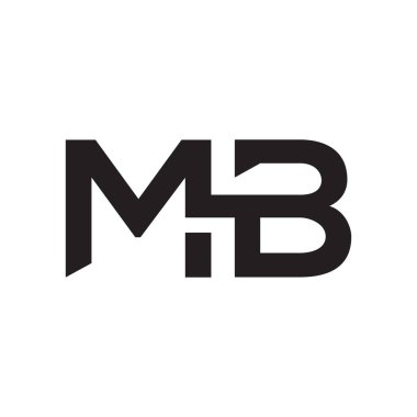 mb ilk harf vektör logosu simgesi