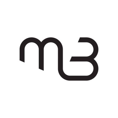 mb ilk harf vektör logosu simgesi