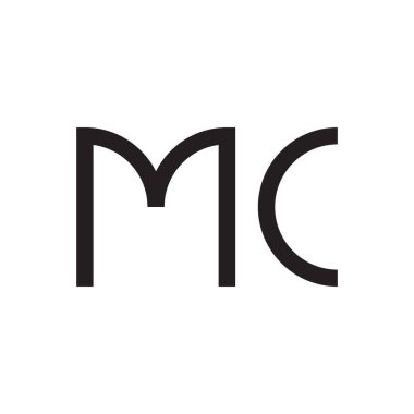 mc ilk harf vektör logo simgesi