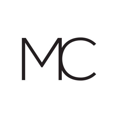 mc ilk harf vektör logo simgesi