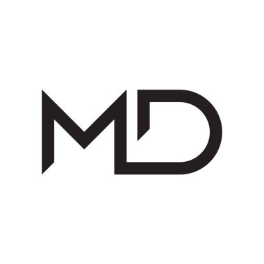 MD ilk harf vektör logo simgesi