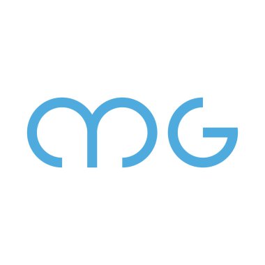 mg ilk harf vektör logo simgesi