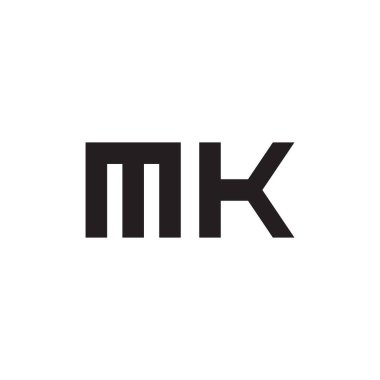 mk ilk harf vektör logo simgesi