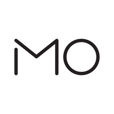 mo ilk harf vektör logo simgesi