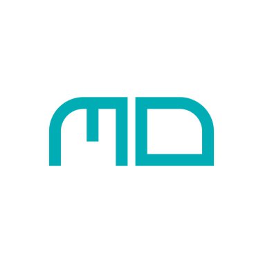 mo ilk harf vektör logo simgesi