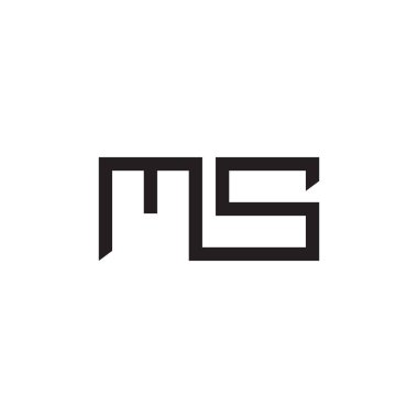 ms ilk harf vektör logo simgesi