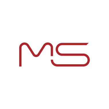 ms ilk harf vektör logo simgesi