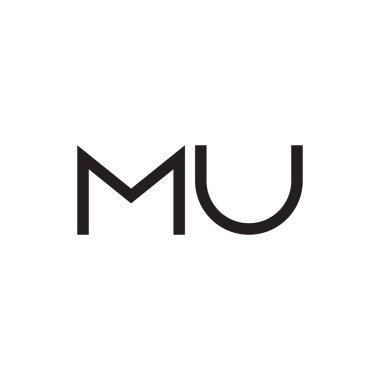 mü ilk harf vektör logo simgesi