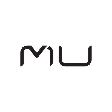 mü ilk harf vektör logo simgesi