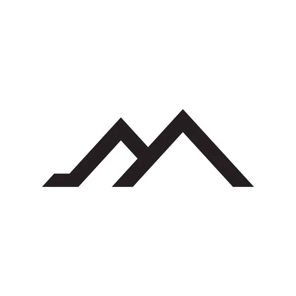 m ilk harf vektör logo simgesi