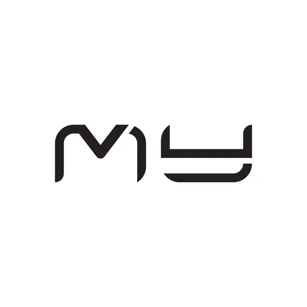 Meu Ícone Logotipo Vetor Letra Inicial — Vetor de Stock