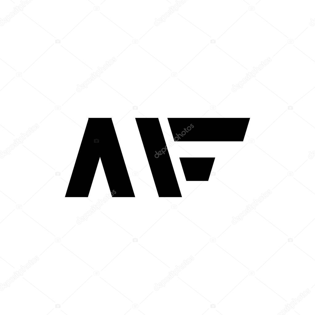 mf initial letter vector logo icon