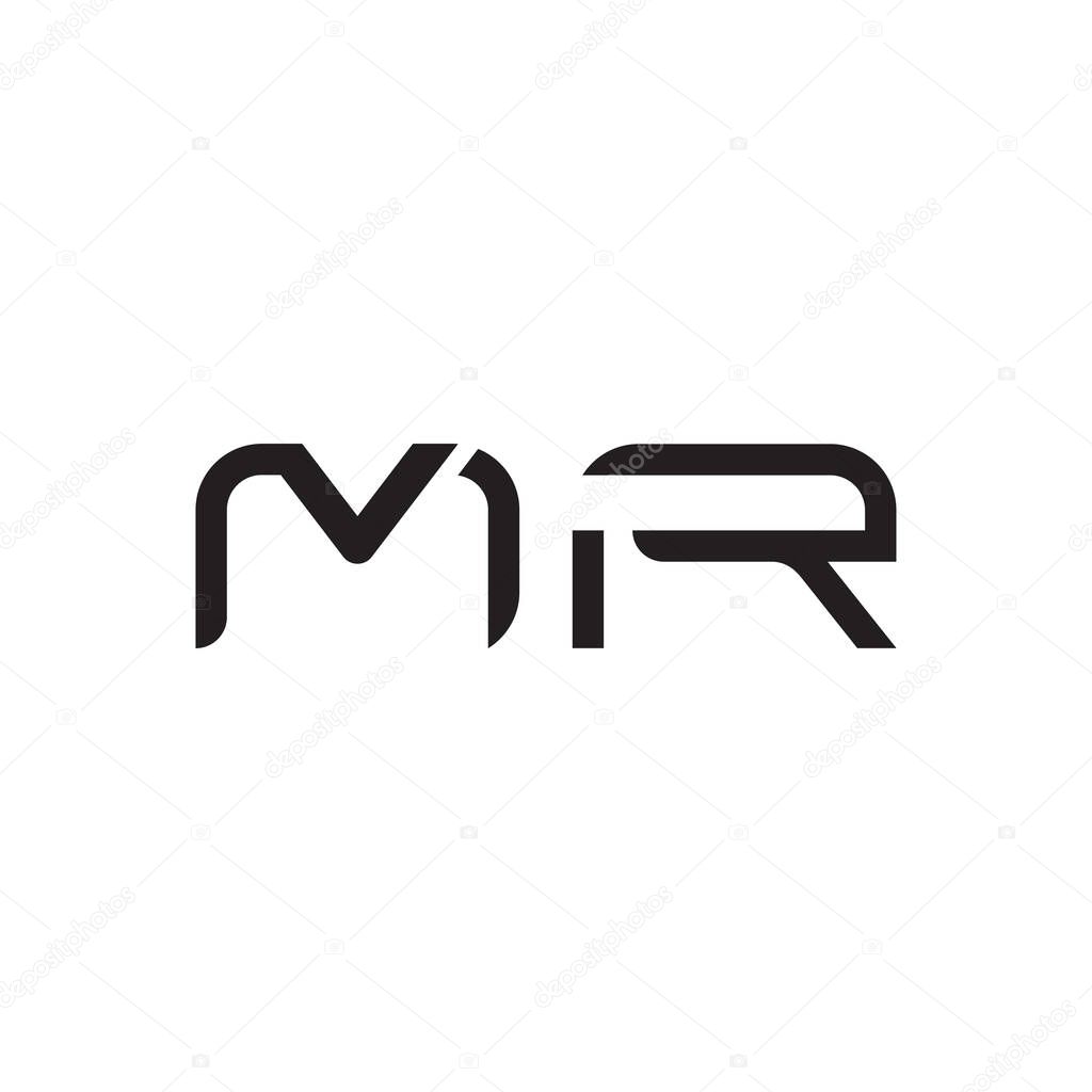 Mr initial letter vector logo icon