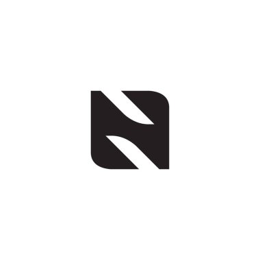 n ilk harf vektör logo simgesi