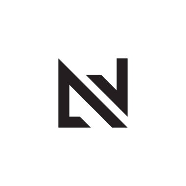 n ilk harf vektör logo simgesi