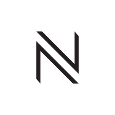 n ilk harf vektör logo simgesi