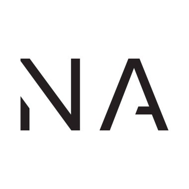 na ilk harf vektör logo simgesi