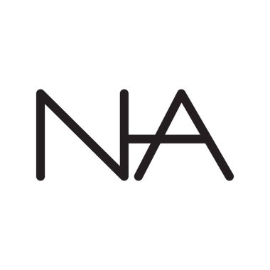 na ilk harf vektör logo simgesi