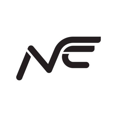 nc ilk harf vektör logo simgesi