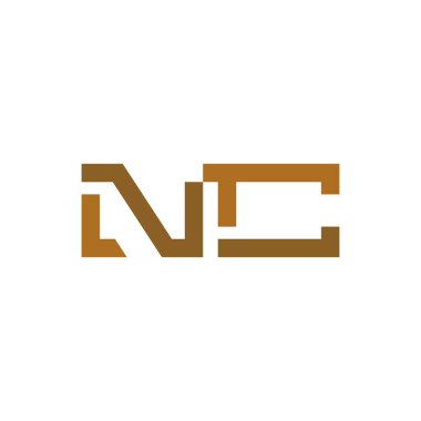 nc ilk harf vektör logo simgesi