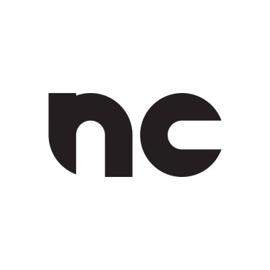 nc ilk harf vektör logo simgesi