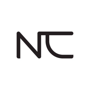 nc ilk harf vektör logo simgesi