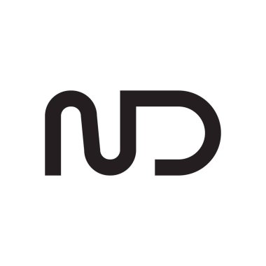 Ve ilk harf vektör logo simgesi