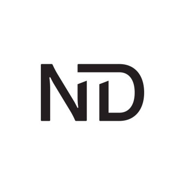 Ve ilk harf vektör logo simgesi