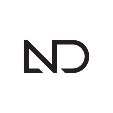 Ve ilk harf vektör logo simgesi