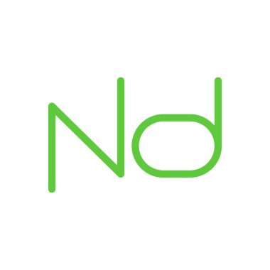 Ve ilk harf vektör logo simgesi