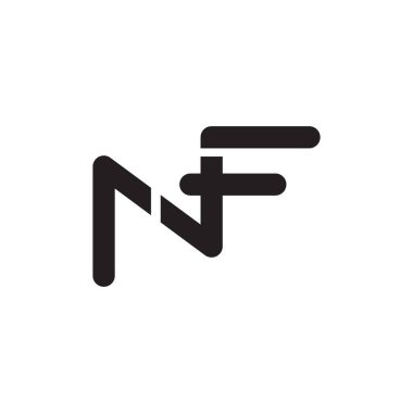 nf ilk harf vektör logo simgesi