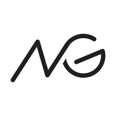 ng ilk harf vektör logo simgesi