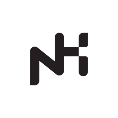 nh ilk harf vektör logo simgesi