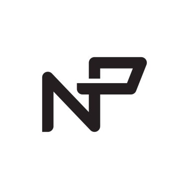 np ilk harf vektör logo simgesi