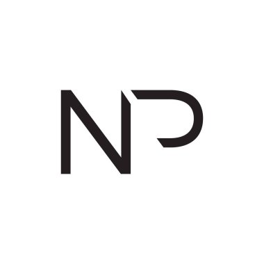 np ilk harf vektör logo simgesi