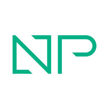 np ilk harf vektör logo simgesi