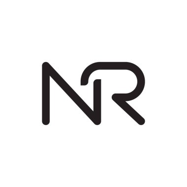 nr ilk harf vektör logo simgesi