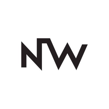 Şimdi ilk harf vektör logosu simgesi