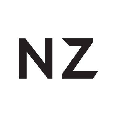 nz ilk harf vektör logo simgesi