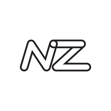nz ilk harf vektör logo simgesi