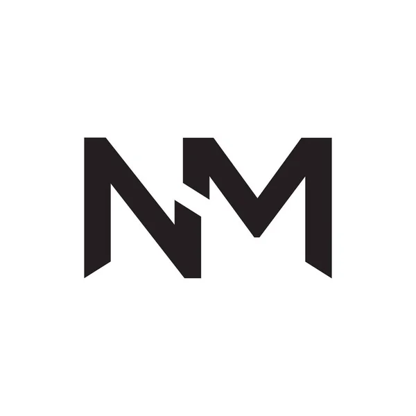 nm ilk harf vektör logo simgesi