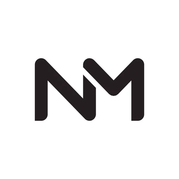 nm ilk harf vektör logo simgesi